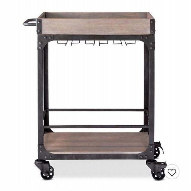 Franklin Bar Cart and Wine Rack Weathered Gray - Threshold™