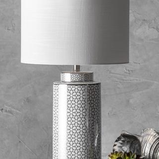 Ceramic Floral Trellis Table Lamp