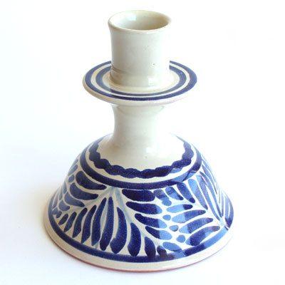 Blue and White Candleholder – La Azteca