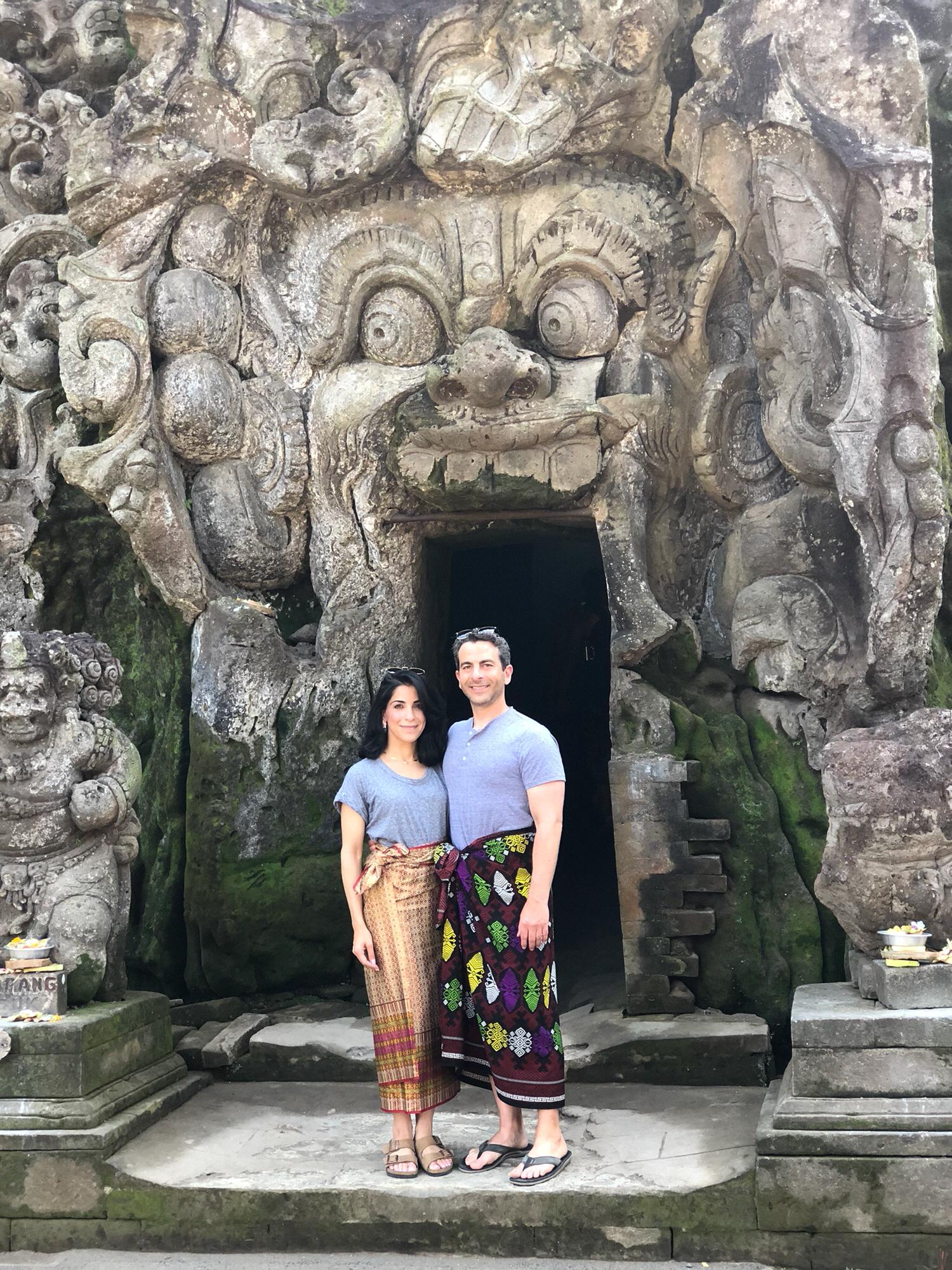 Visiting the elephant cave in Ubud, Indonesia