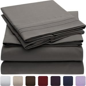 Mellanni Bed Sheet Set - California King, Gray
