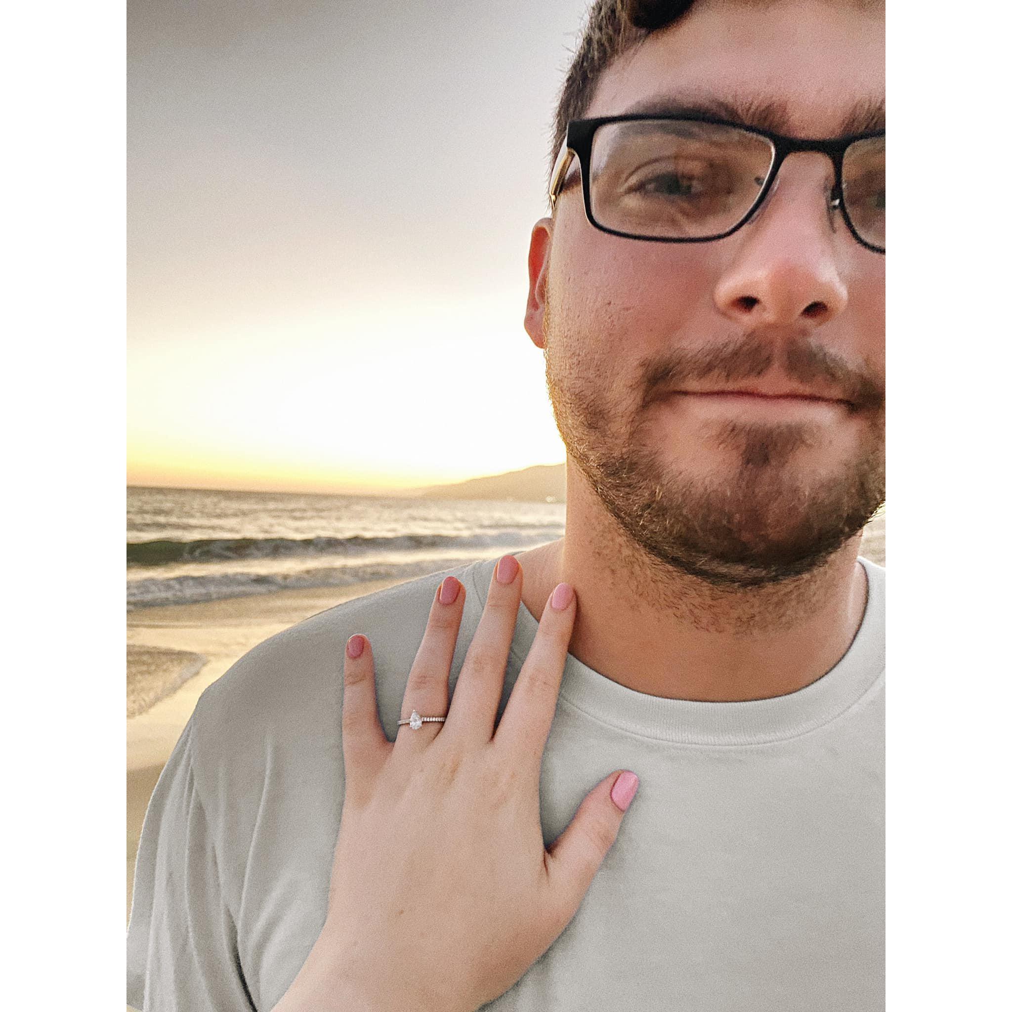 FINALLY ENGAGED! 8/2/21 at Will Rogers Beach in Los Angeles