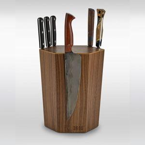 360 Knife Block -- The 360KB™ – Walnut