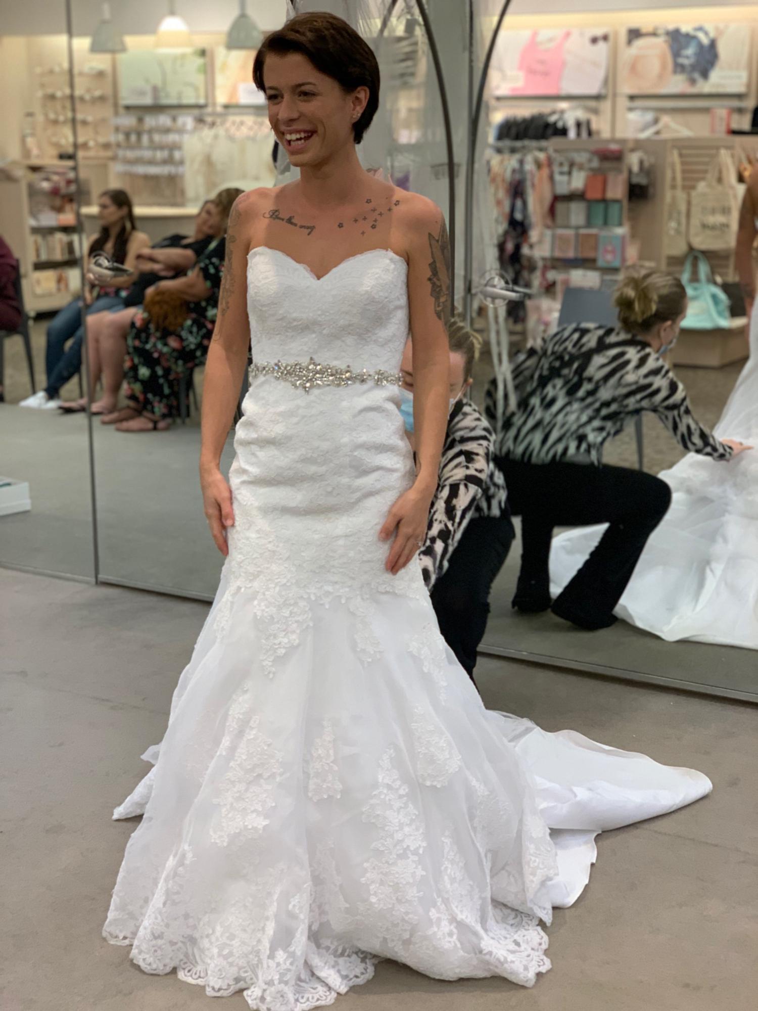 Not the dress Kristy said yes to, but one she tried on.