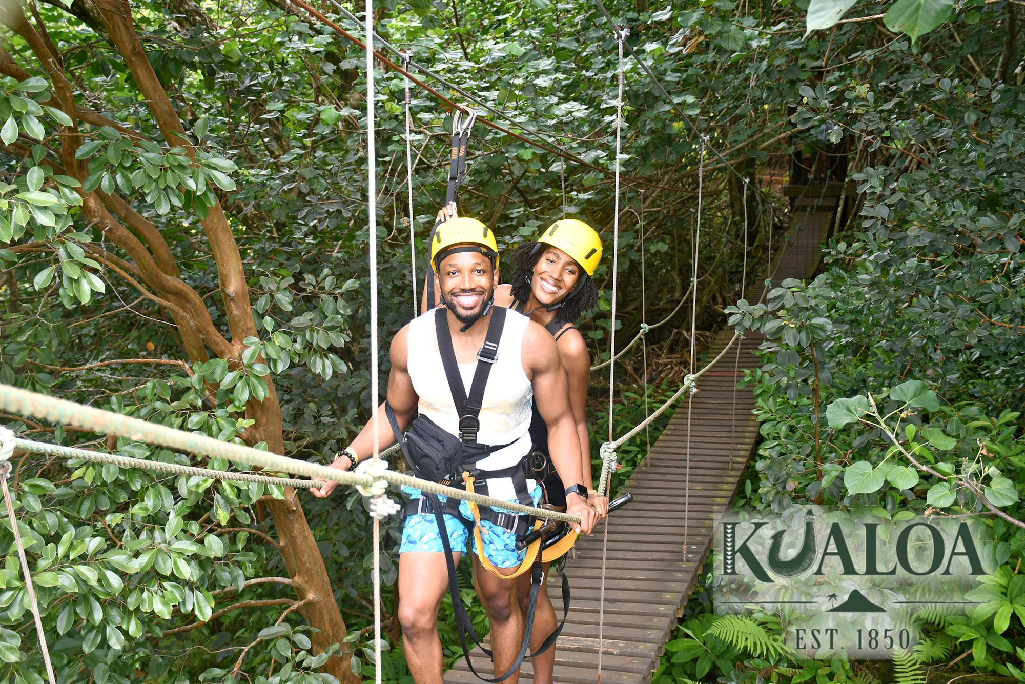 Zip lining in Hawaii