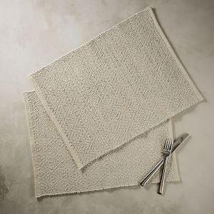 Woven Metallic Placemat Set