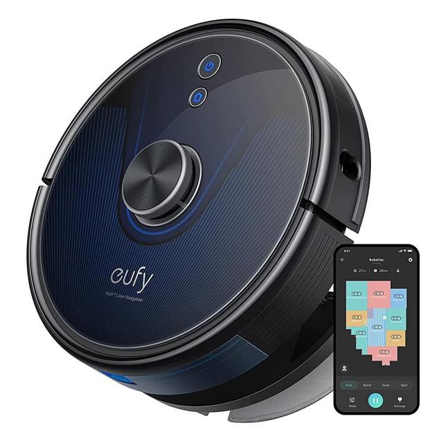 eufy RoboVac L35 Hybrid Robot Vacuum and Mop with 3,200Pa Ultra Strong Suction, iPath Laser Navigation, Multi Floor Mapping, Advanced App Control, Controllable Water Tank, Compatible with Alexa