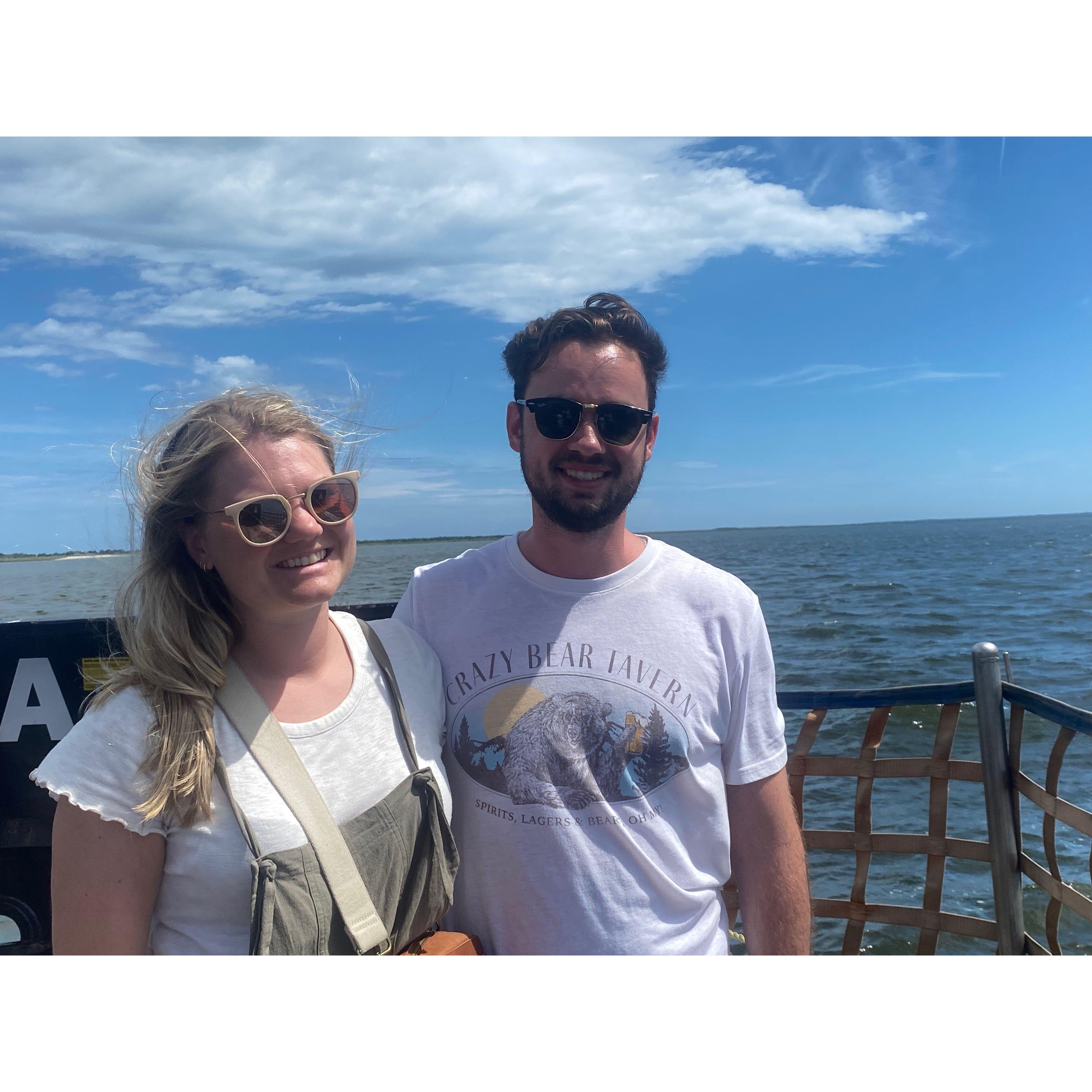 Ferry ride to the Fort Fisher Aquarium