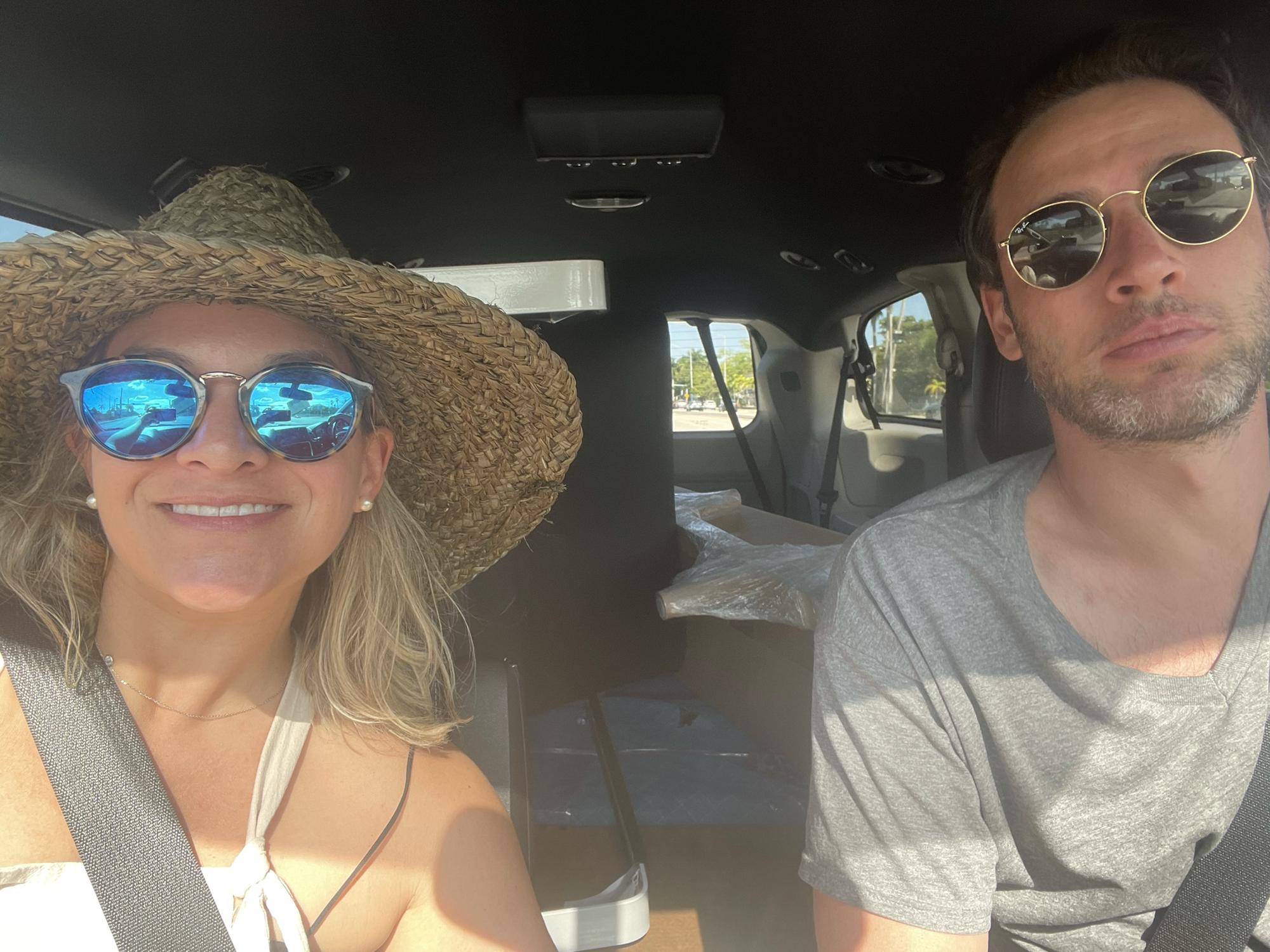 November 2020 - picking up our rental Car to make the drive back to nyc with all the furniture we got from Shari’s uncles store