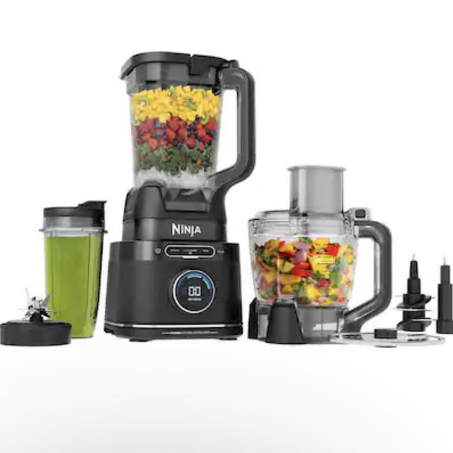 Ninja - Detect Kitchen System Power Blender + Food Processor Pro with 24-oz. To-Go Cup and BlendSense Technology - Black