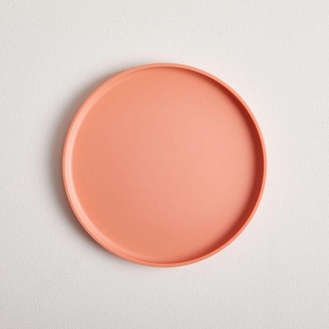 Modern Melamine Salad Plate, Pink Grapefruit, Set of 4