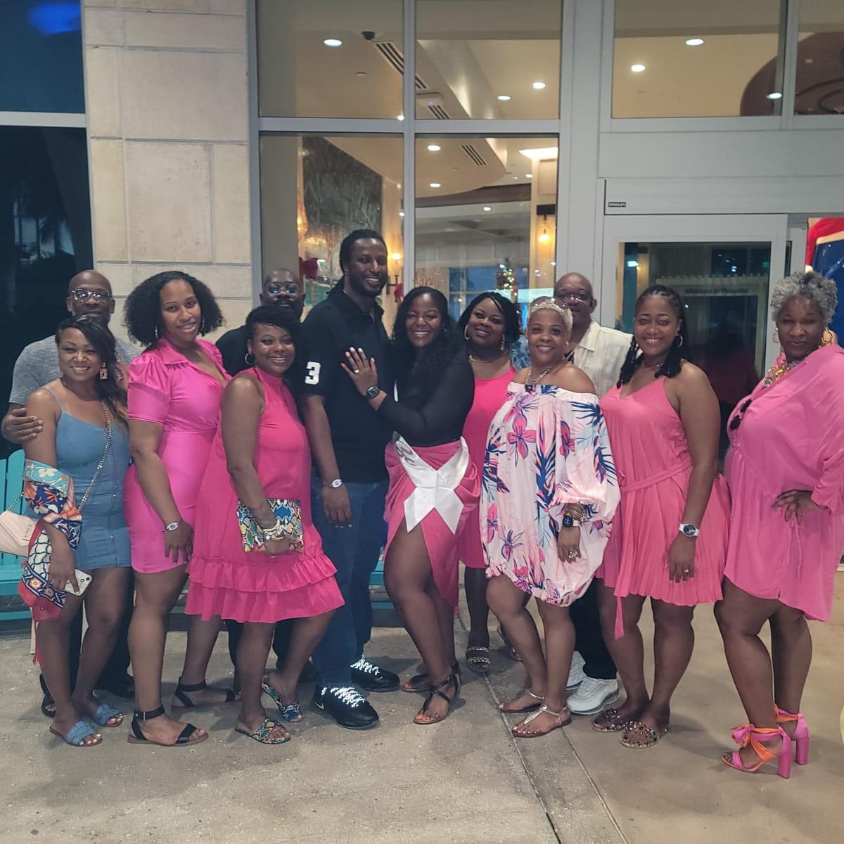 A very thoughtful and appreciated moment that again….I wasn’t ready but shout out to the travel crew for giving us an engagement party Nassau December 2023