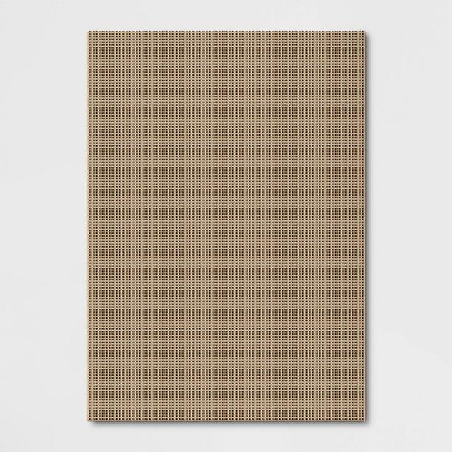 5' x 7' Outdoor Rug Micro Grid Black/Beige - Smith & Hawken™