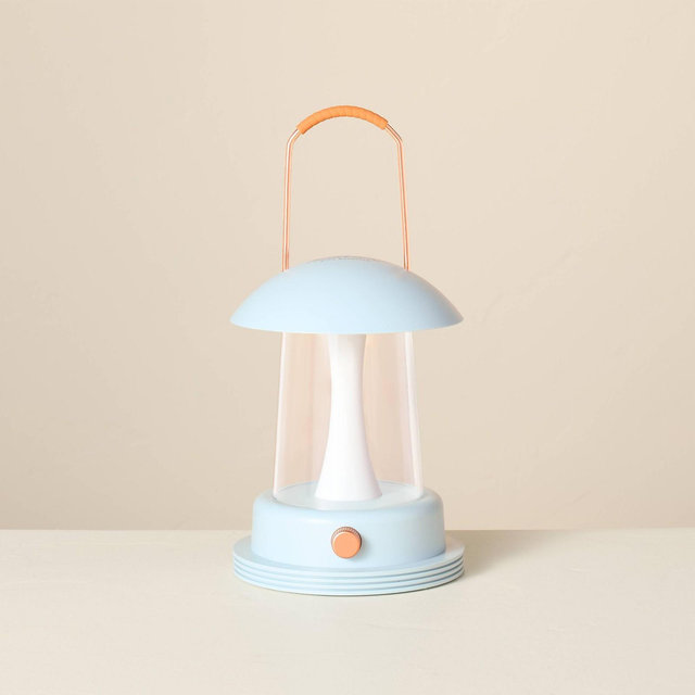 Retro LED Table Lantern Light Blue - Hearth & Hand™ with Magnolia