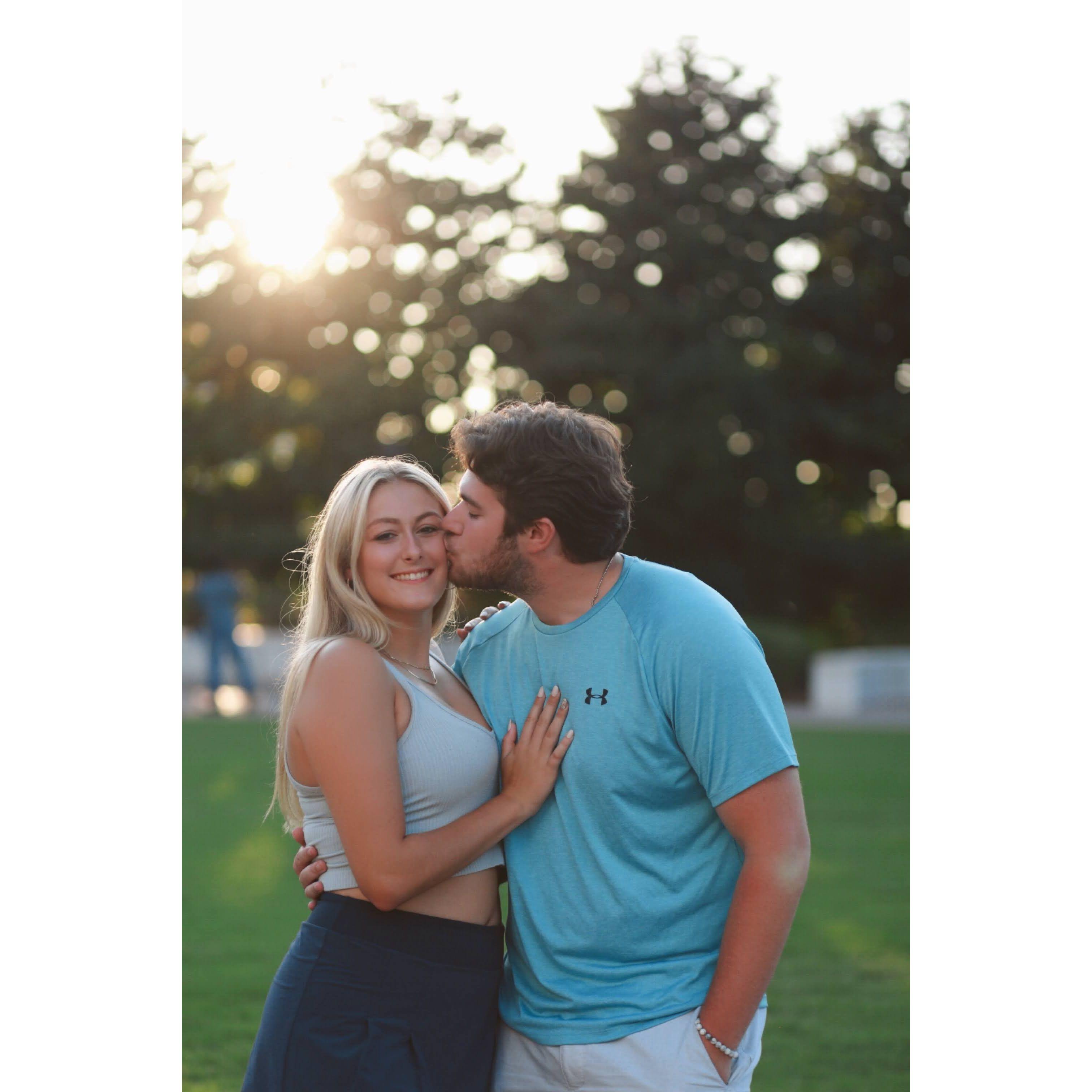 First day of class photos for Lindsey's final semester at Bama
