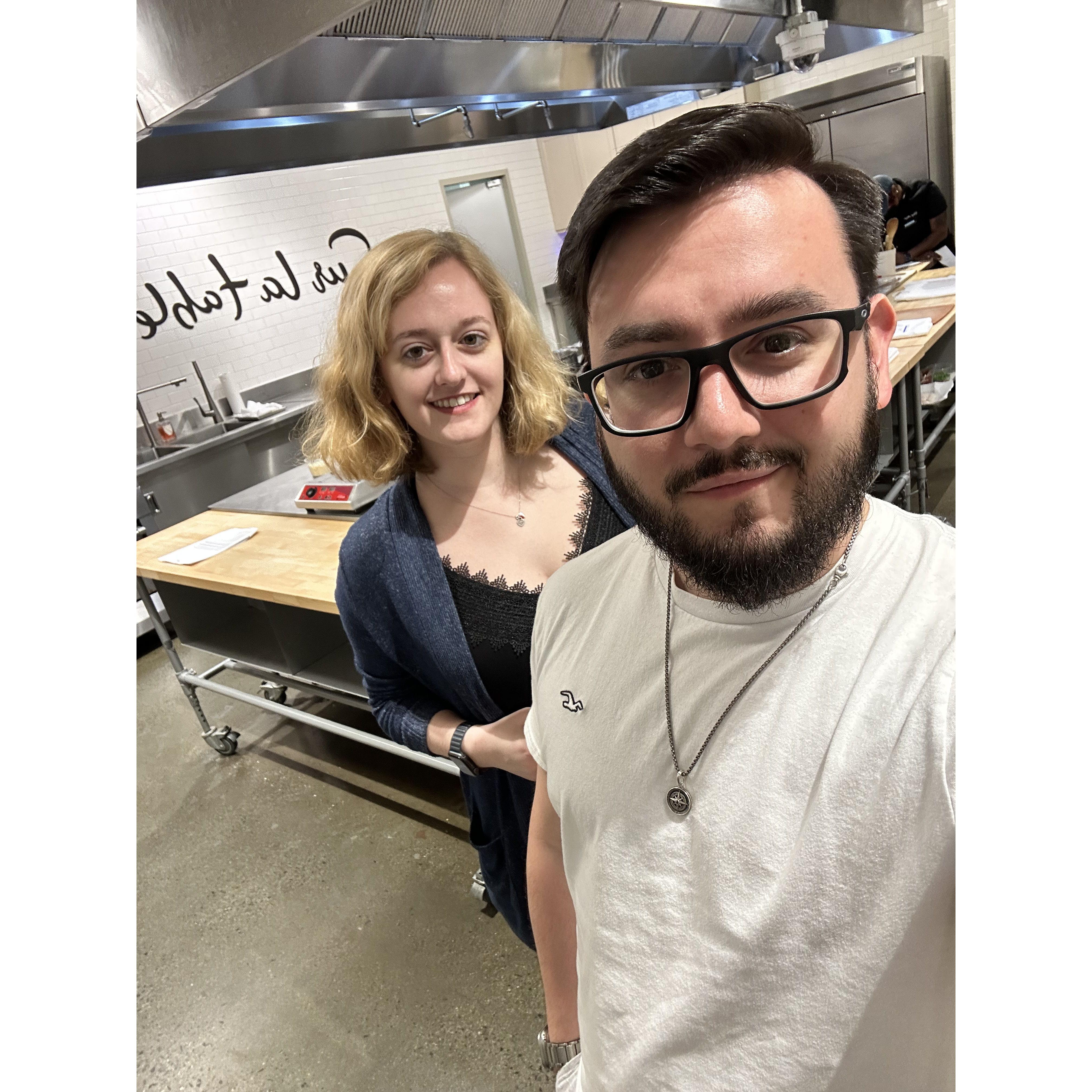 First cooking class! Risotto and Scallops--easy peasy.