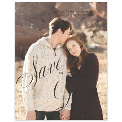 Dark Charcoal, Black Wedding Digital Save the Date - Dametta Photo