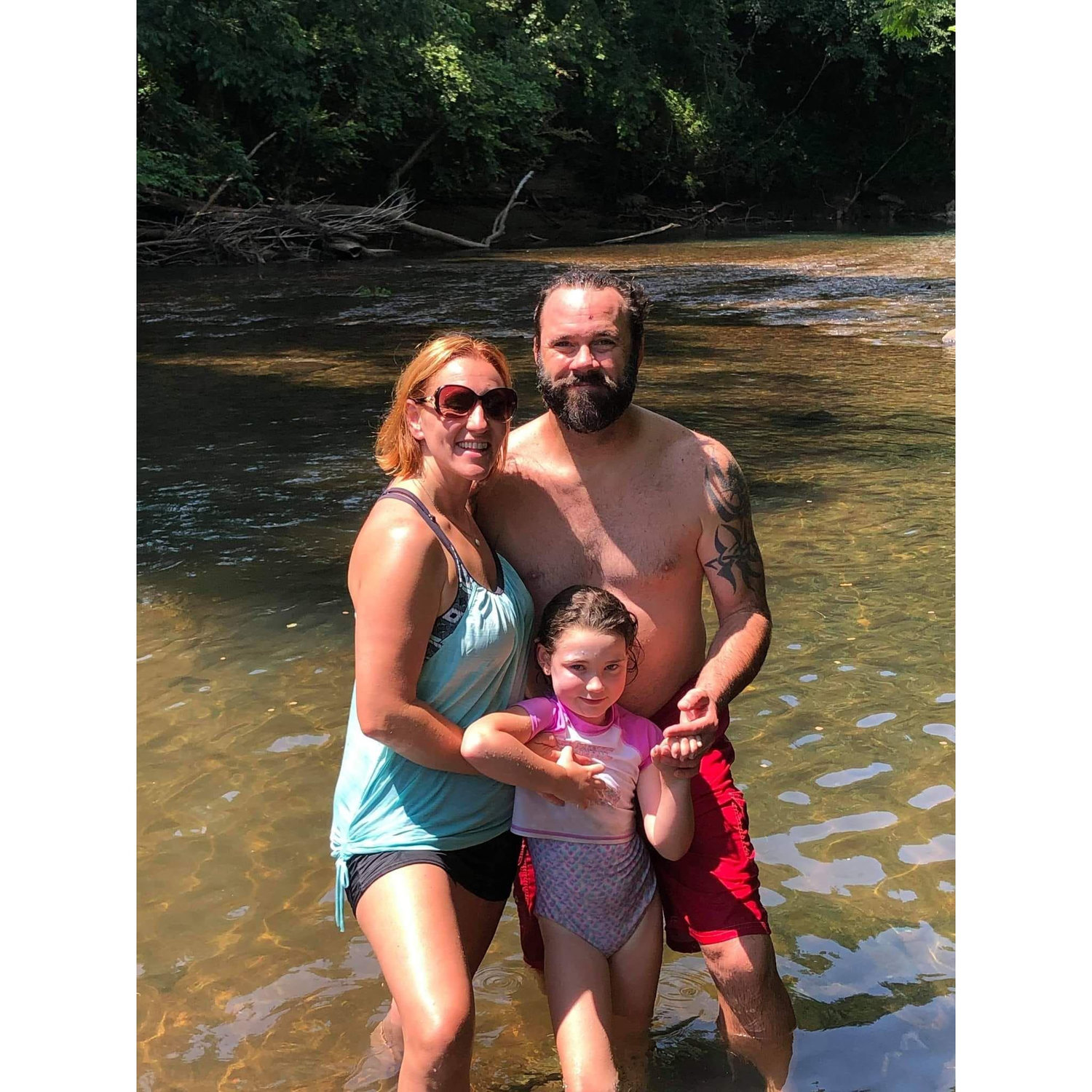 Swimming at our 2024 wedding site pre hurricane.