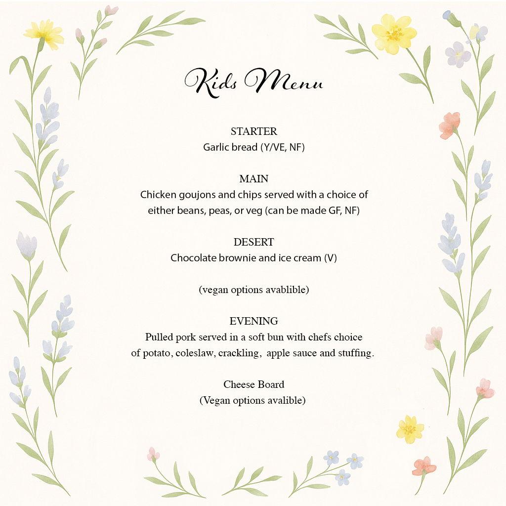 Kids Menu