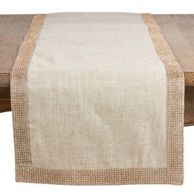 Saro Lifestyle Studded 120-Inch Table Runner in Champagne