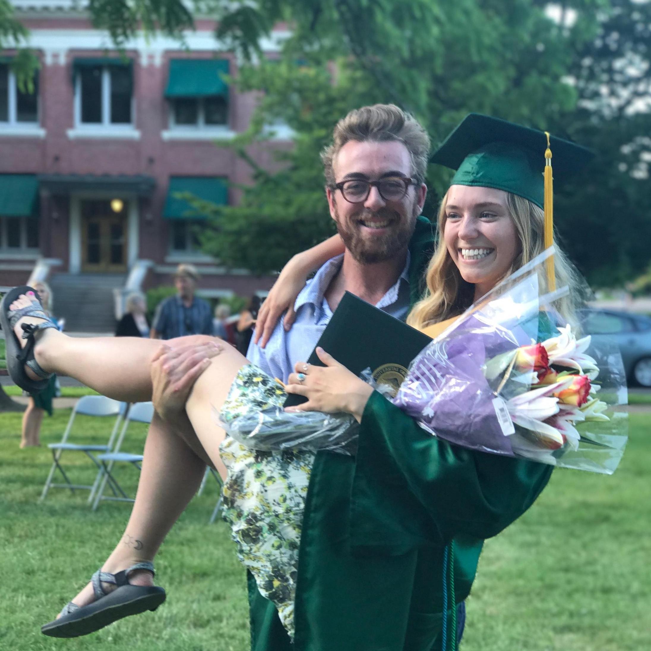 Just after Hannah Graduated from University of Oregon where they met!