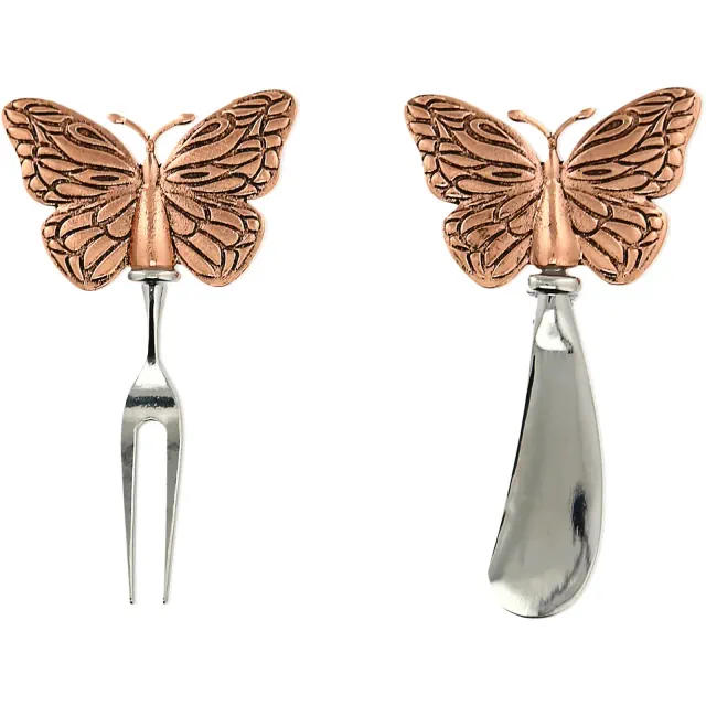Pavilion Gift Company - Butterflies - Charcuterie 2 Piece Utensil Set - Kitchen Utensil Sets