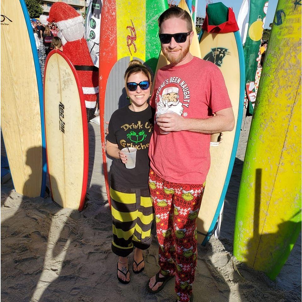 Surfing Santas
