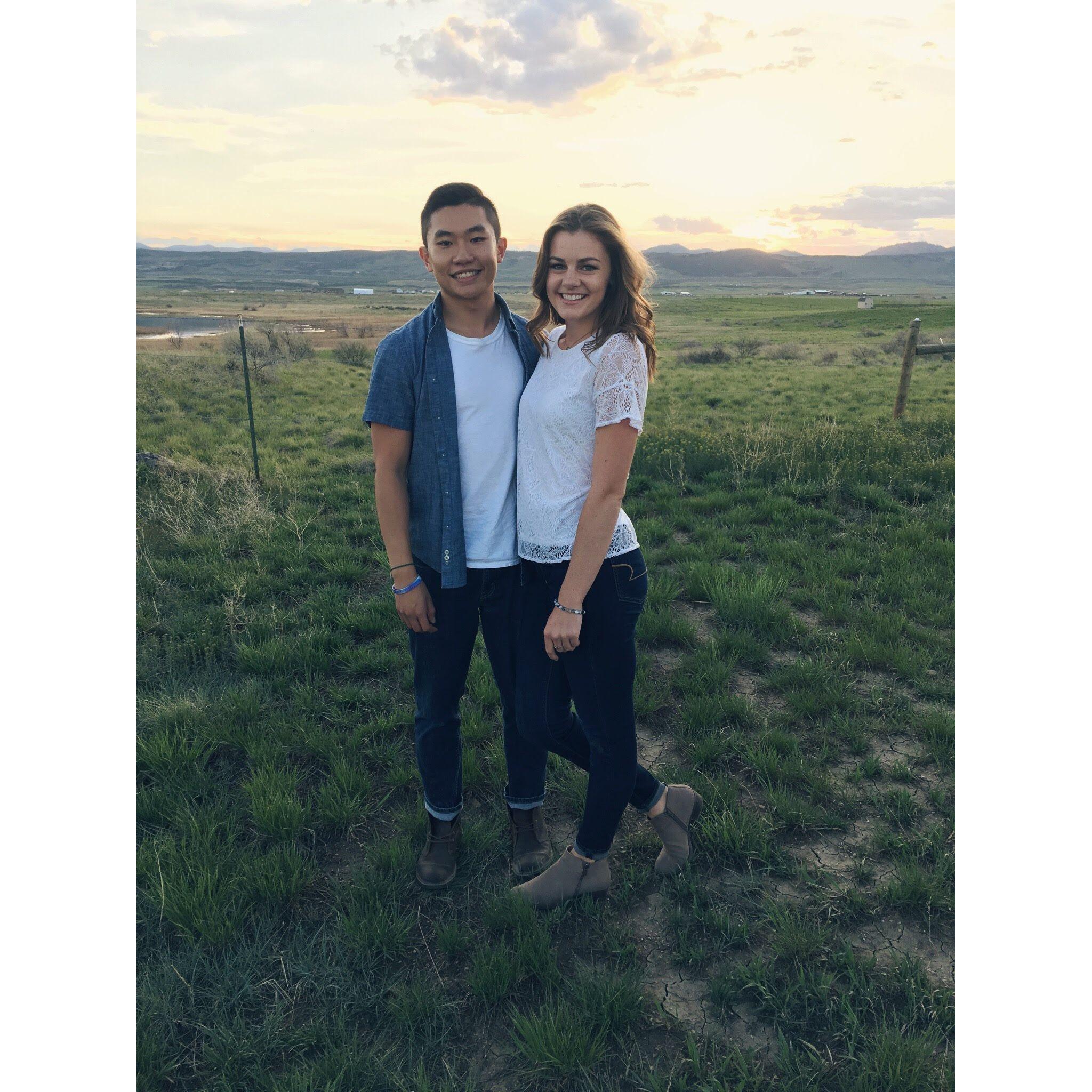 Our first picture as a couple