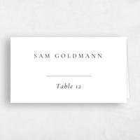 White Wedding Place Card - Sloan