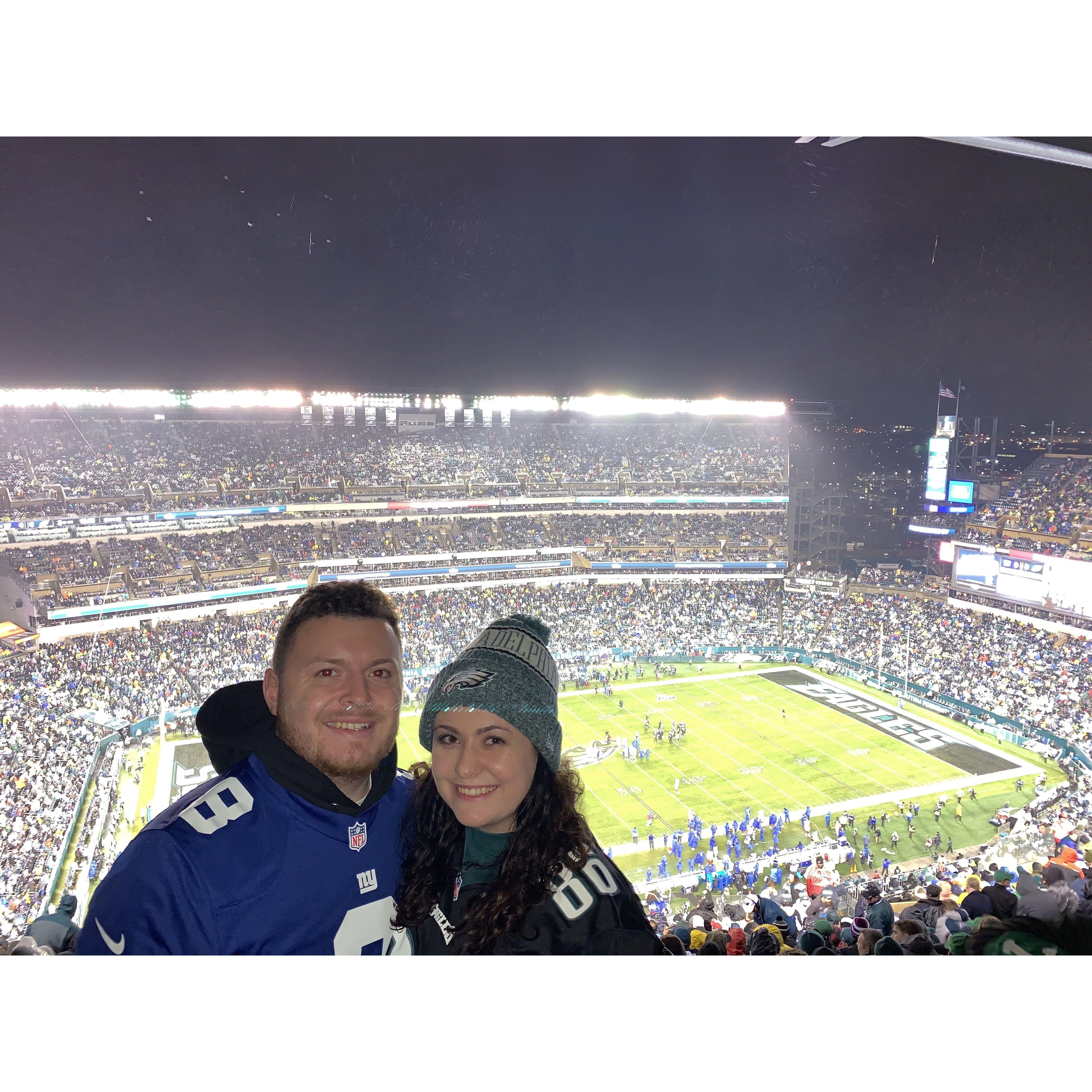 Bobby brought Danielle to her first NFL game!