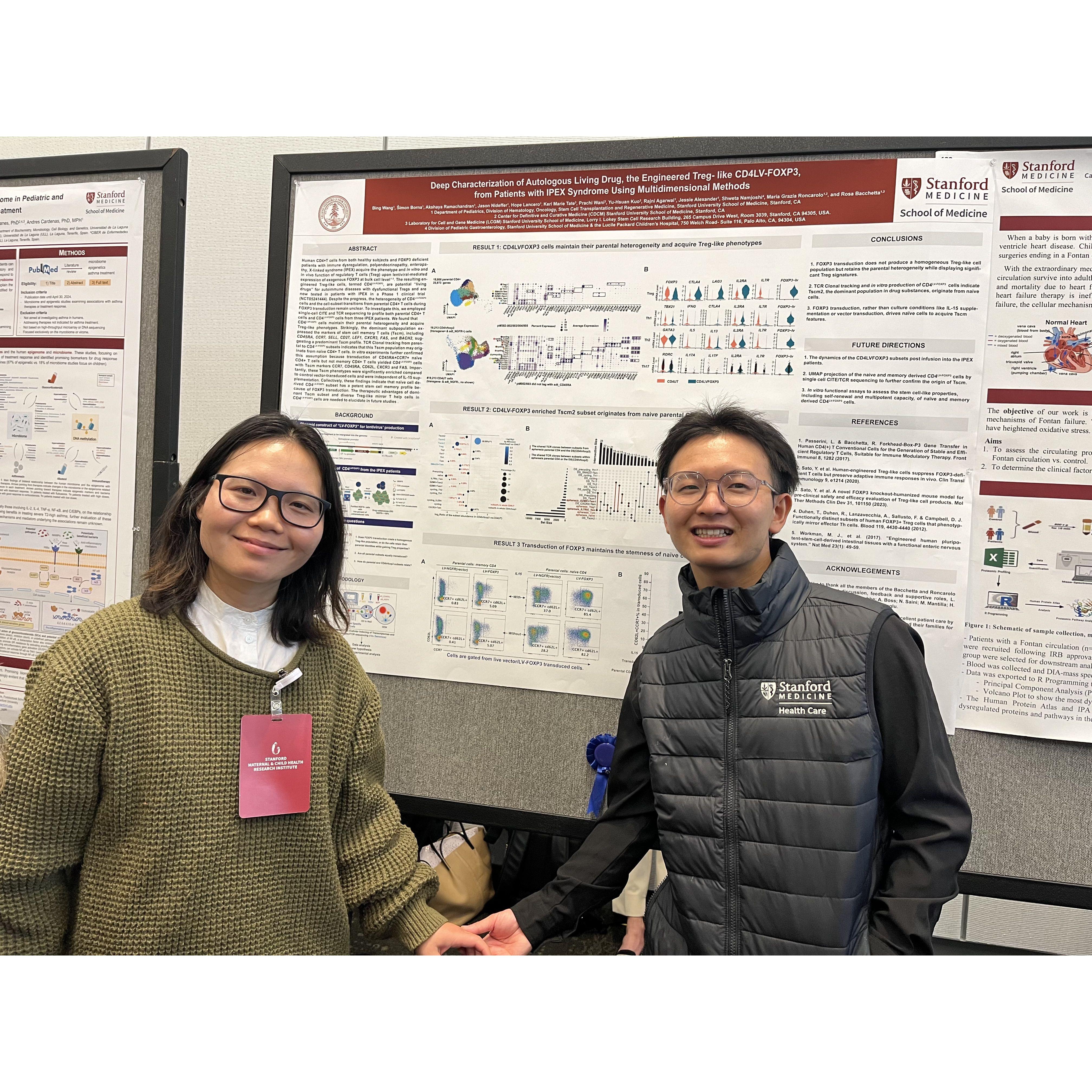 Bing's poster presentation, tutu came to support.