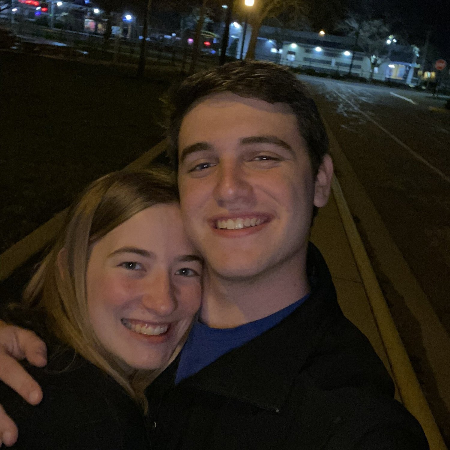 Three weeks into dating, Alex snapped this selfie after a late-night McDonalds run.