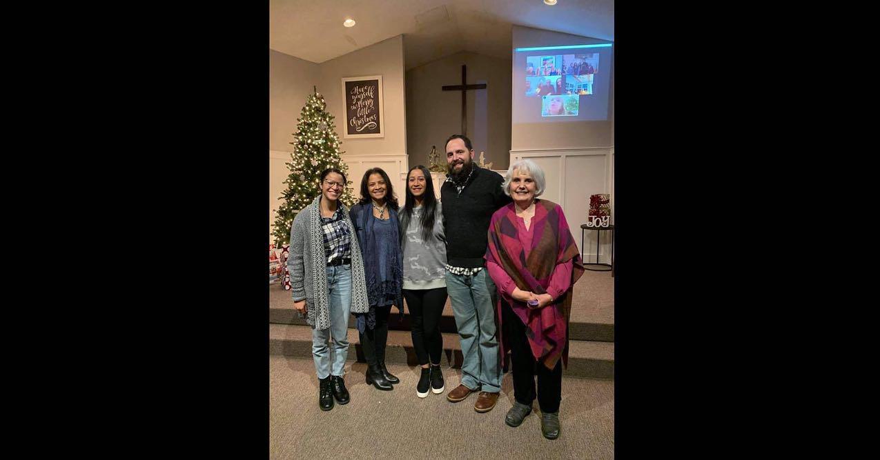 Our family that could see our vows in person
