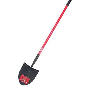 Bully Tools 82515 14-Gauge Round Point Shovel with Fiberglass Long Handle