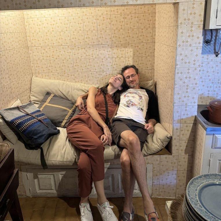 Taking a little moment together on our Portugal trip