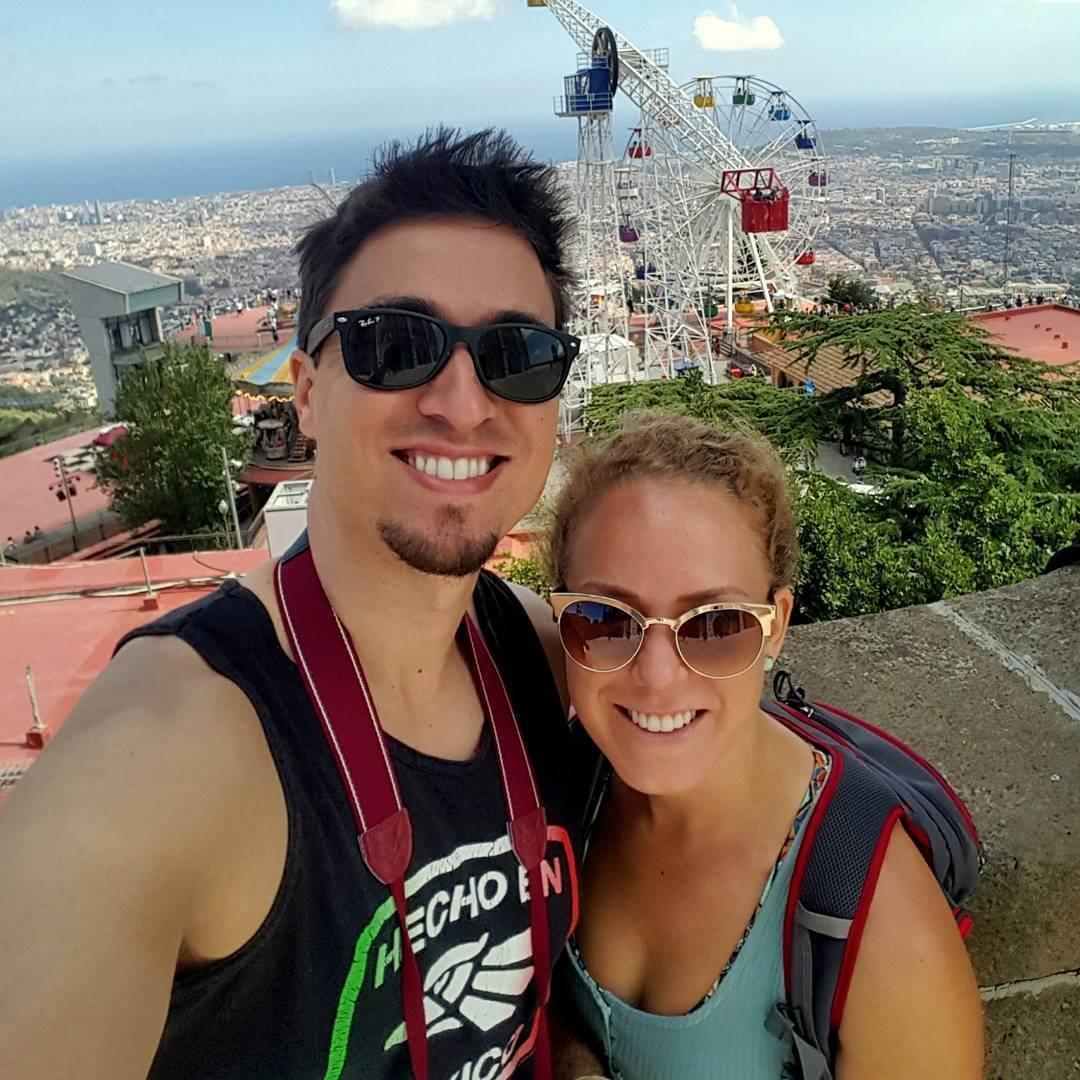 At the top of Mount Tibidabo in Barcelona