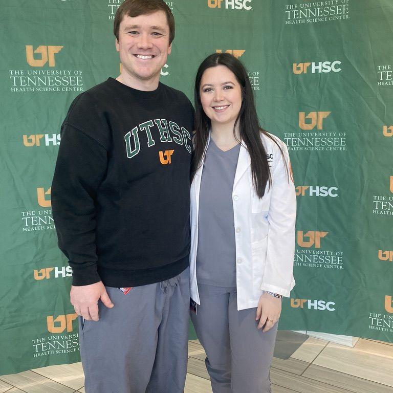 Us at Match Day celebration. Will is always my #1 cheerleader