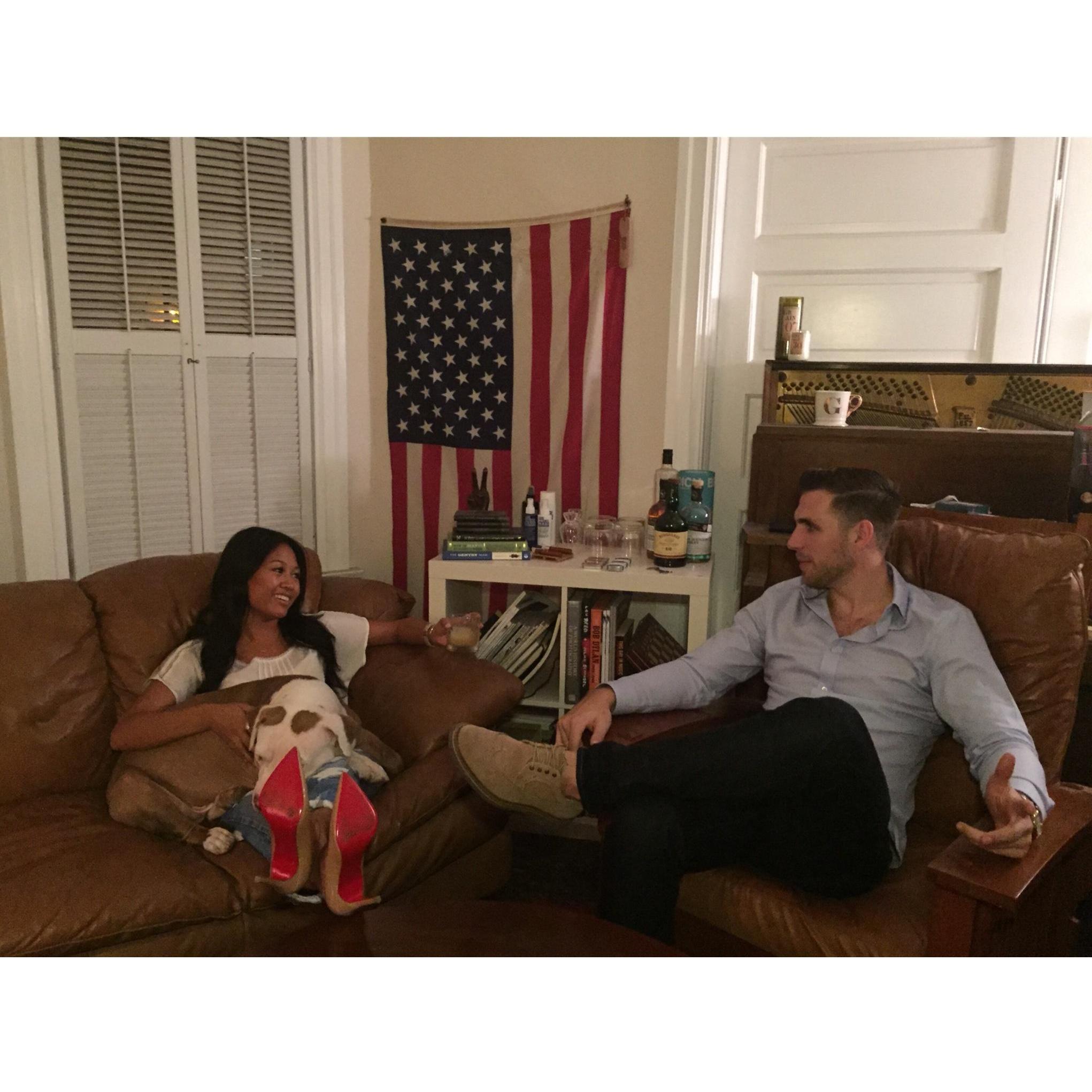 The first time Raedawn went to visit George in Los Angeles.