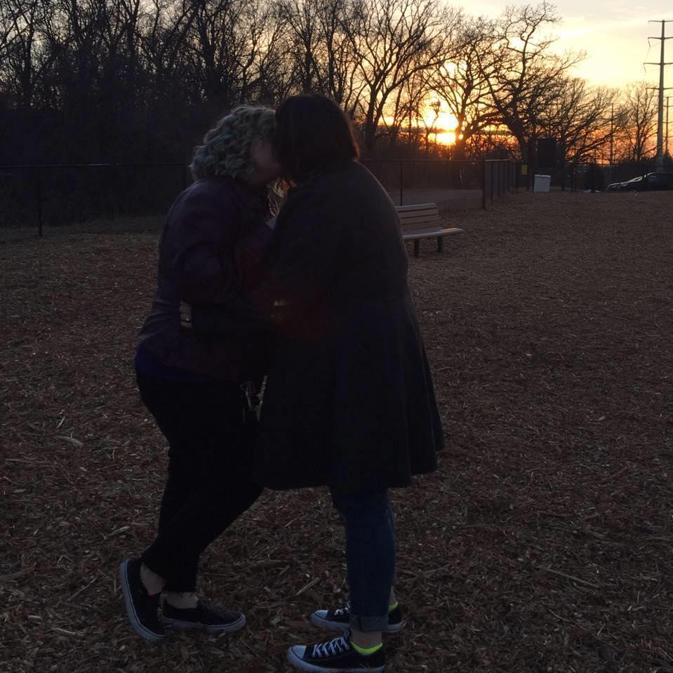 We love romantic trips to the dog park on summer nights.
