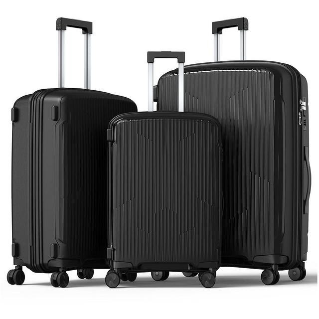 Nazhura Luggage Set, 3-Piece Hardside Suitcase Set, 20-inch Carry On, 24-inch, 28-inch Luggage