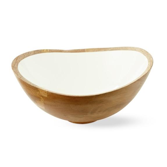 Wood and Lacquer Salad Bowl - 17 inch