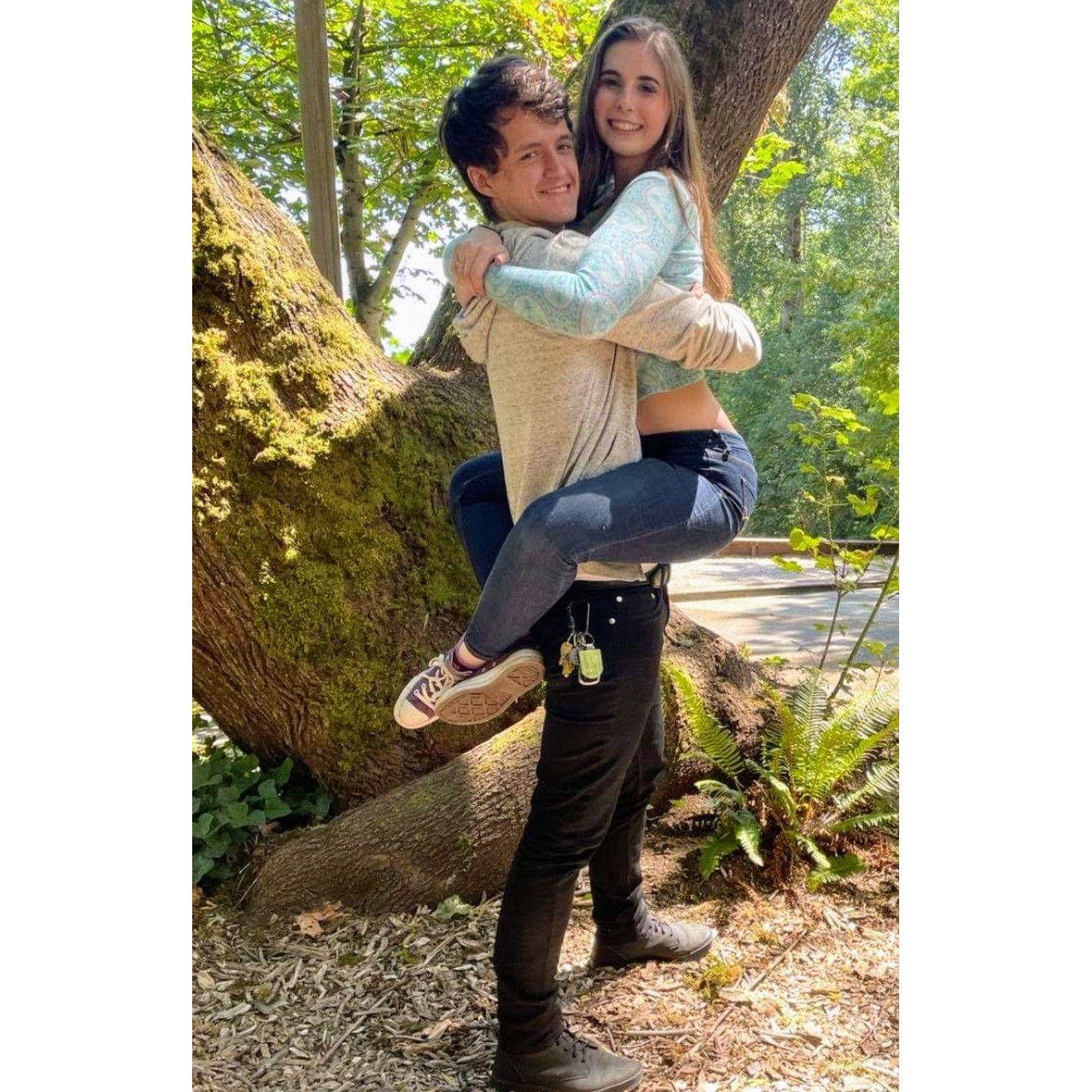 Allie rolled her ankle three times in the parking lot before this photo