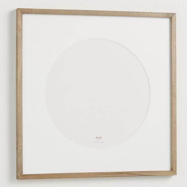 Wood Gallery Custom Mat Frame, XL Circle - 20" Opening (25x25 overall) - Graywash