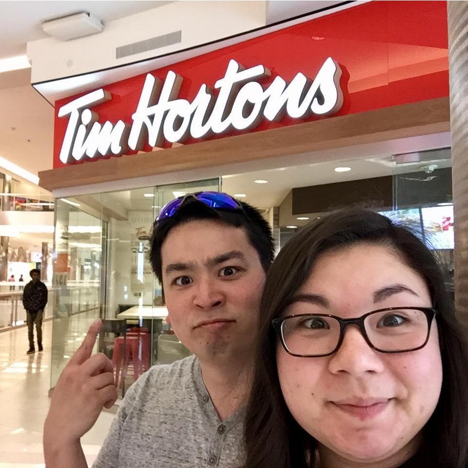 Daryl's first visit to the Mall of America... didn't think Tim Hortons should be there.