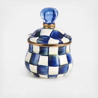 Royal Check Enamel Lidded Sugar Bowl