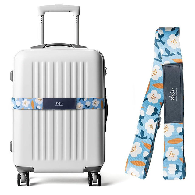 Luggage Straps for Suitcases,Adjustable Luggage Elastic Belt, Travel Essentials for Airport,Station, Vibrant Designs,(Kapok)