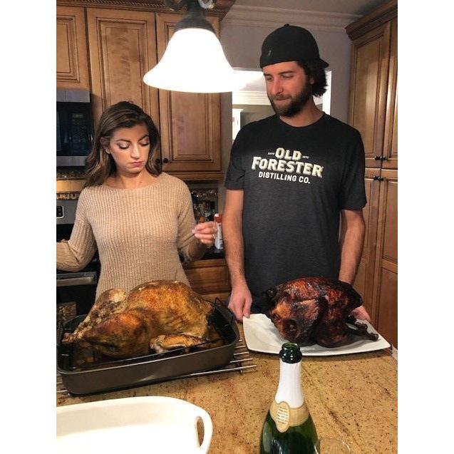 Sizing up each other's bird...