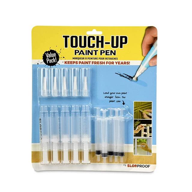 Slobproof SLB002 Fillable Brush Pens for Interior Touch Ups to Drywall, Cabinets & Furniture | Store House, Wall Paint & Wood Paint Fresh Inside for 7 Years, 5-Pack