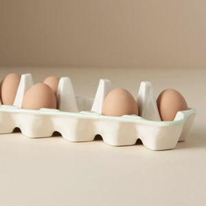 Linnea Stoneware Egg Crate in White