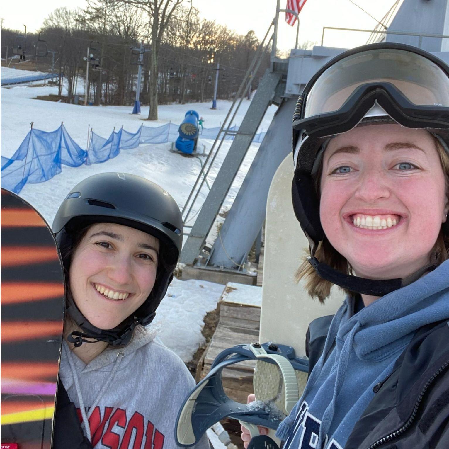 Snowboarding (or in Jess' case, falling)